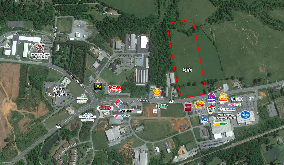 Forest Road/Rt. 221, Forest, VA for sale - Aerial - Image 1 of 2