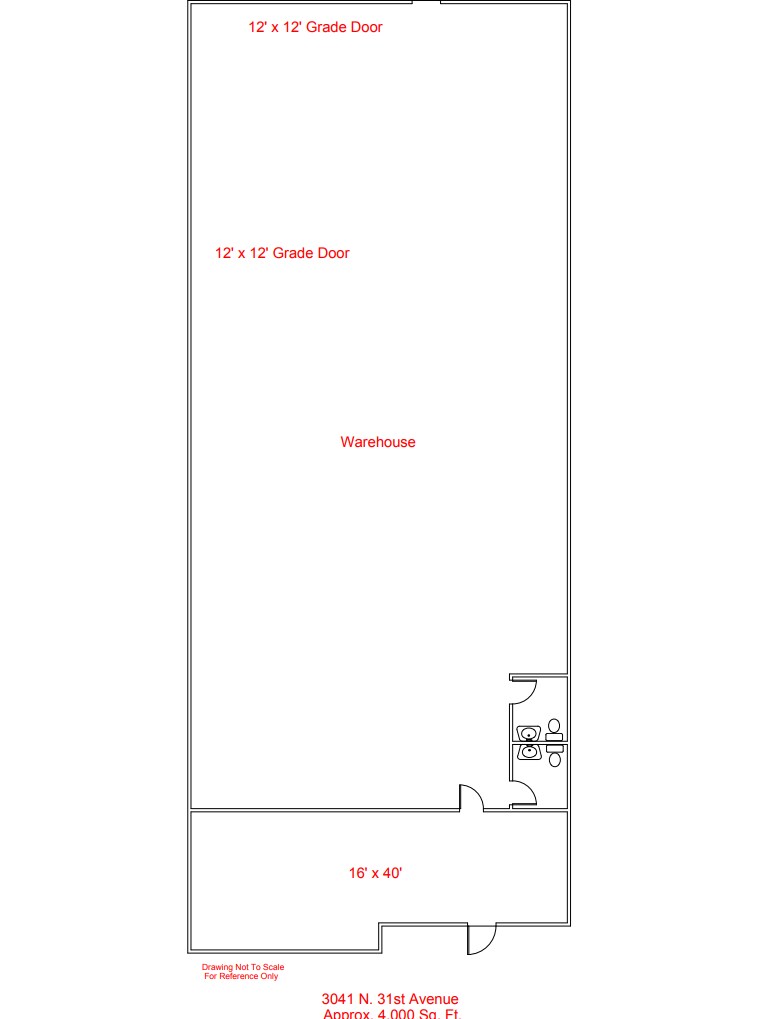 3031-3041 N 31st Ave, Phoenix, AZ for lease Floor Plan- Image 1 of 1