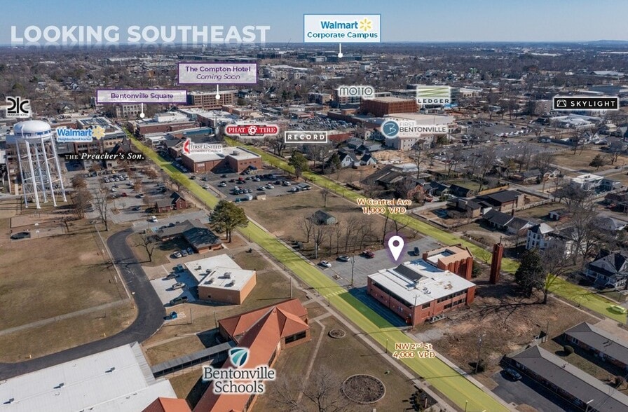 406 W Central Ave, Bentonville, AR for sale - Aerial - Image 2 of 5