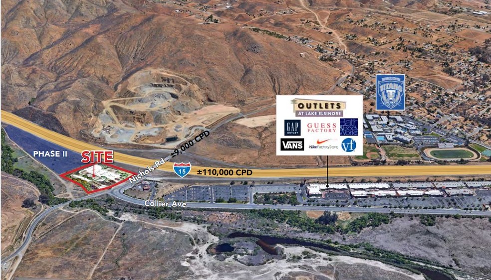 Nichols Rd. @ I-15 Freeway, Lake Elsinore, CA for lease - Building Photo - Image 1 of 1