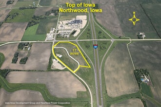 I-35 & Highway 105, Northwood, IA - Aerial map view - Image1