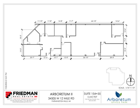 34505 W 12 Mile Rd, Farmington Hills, MI for lease Floor Plan- Image 2 of 3