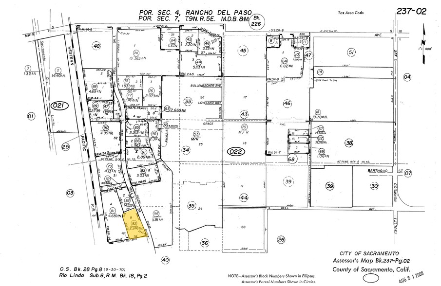 4361 Pell Dr, Sacramento, CA for lease - Plat Map - Image 2 of 6