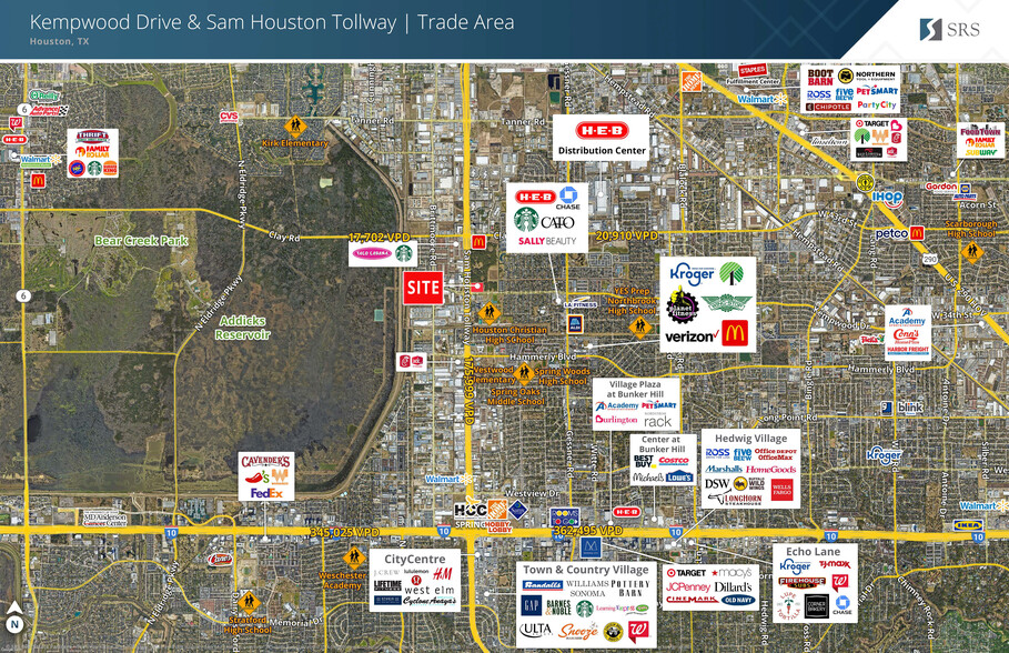 West Sam Houston Parkway North at Kempwood Drive, Houston, TX for sale - Aerial - Image 2 of 3