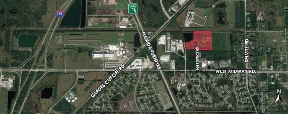 Florida’s Turnpike & Post Office Road, Fort Pierce, FL for sale - Aerial - Image 2 of 3