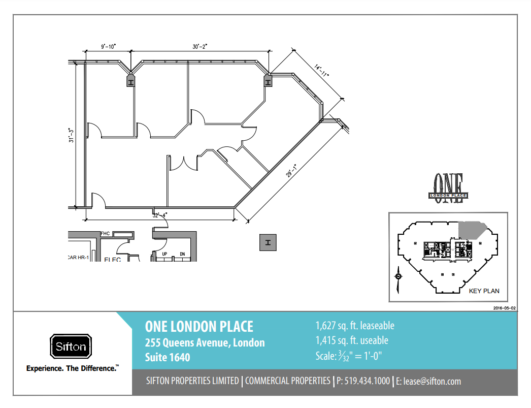 255 Queens Ave, London, ON for lease Floor Plan- Image 1 of 1