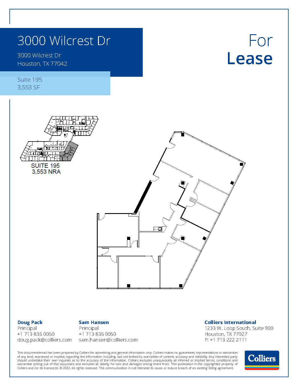 3000 Wilcrest Dr, Houston, TX for lease Floor Plan- Image 1 of 1