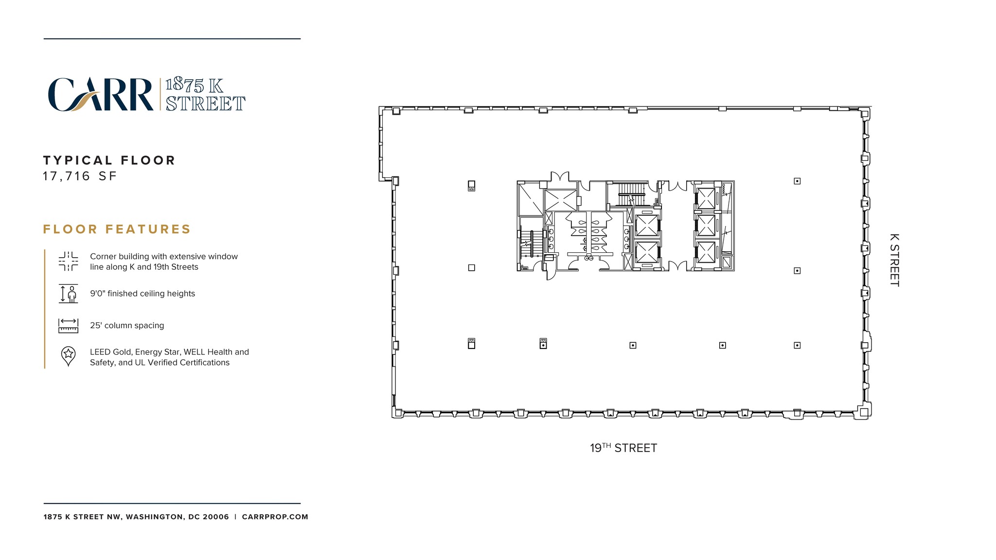 1875 K St NW, Washington, DC for lease Floor Plan- Image 1 of 2