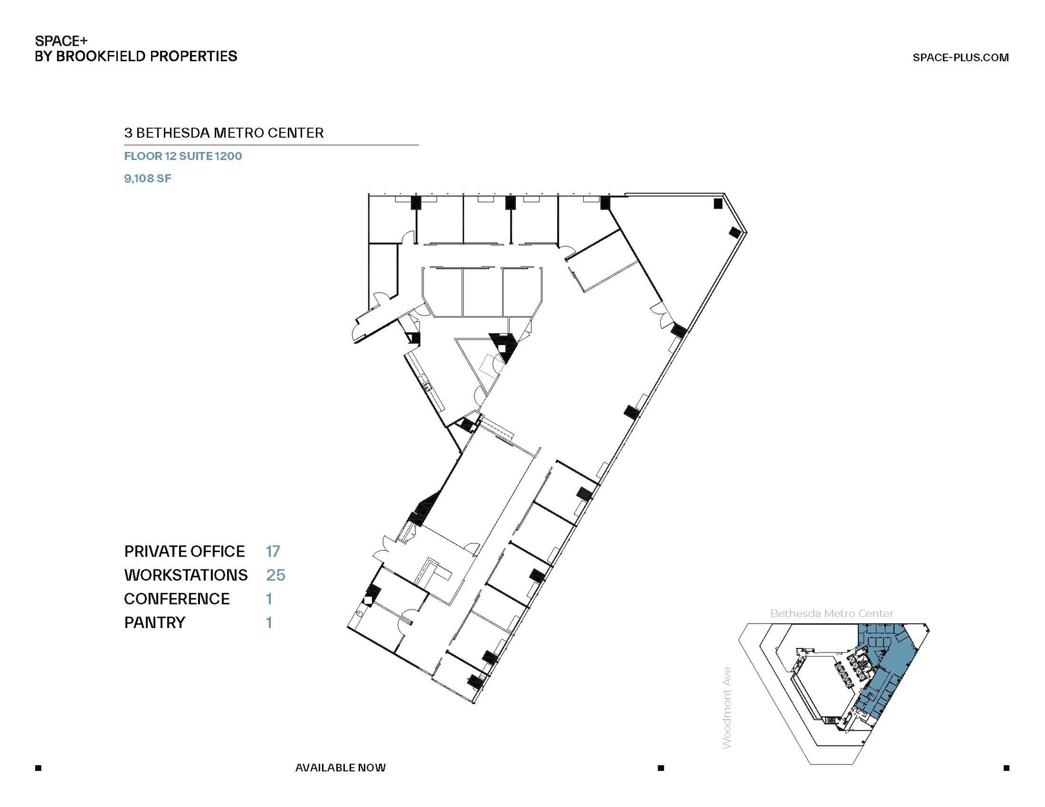 3 Bethesda Metro Center, Bethesda, MD for lease Floor Plan- Image 1 of 1