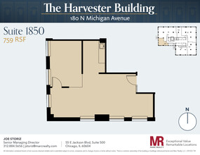 180 N Michigan Ave, Chicago, IL for lease Floor Plan- Image 1 of 5