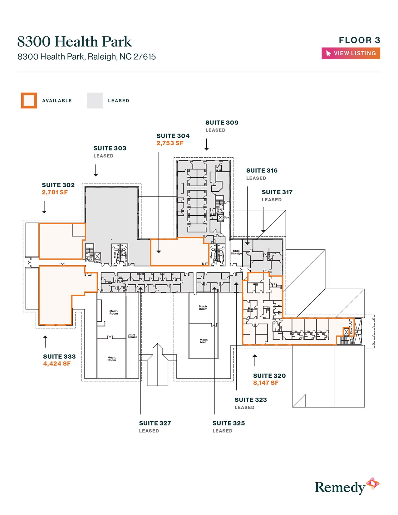 8300 Health Park, Raleigh, NC for lease Floor Plan- Image 1 of 1