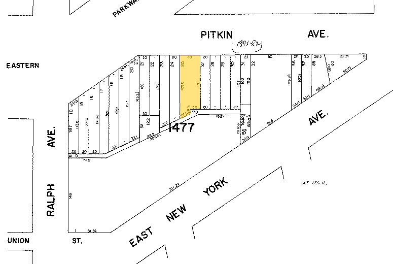 1406 Pitkin Ave, Brooklyn, NY for sale - Plat Map - Image 3 of 3