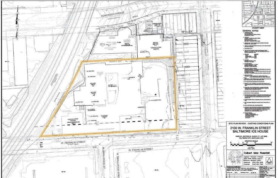 2100 W Franklin St, Baltimore, MD for lease - Plat Map - Image 2 of 4