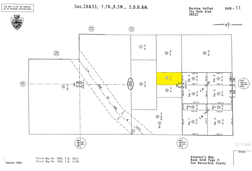 0 Aurora Ave, Apple Valley, CA for sale - Plat Map - Image 2 of 2