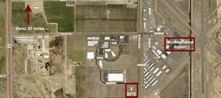 2150 Meridian Blvd, Minden, NV - aerial  map view