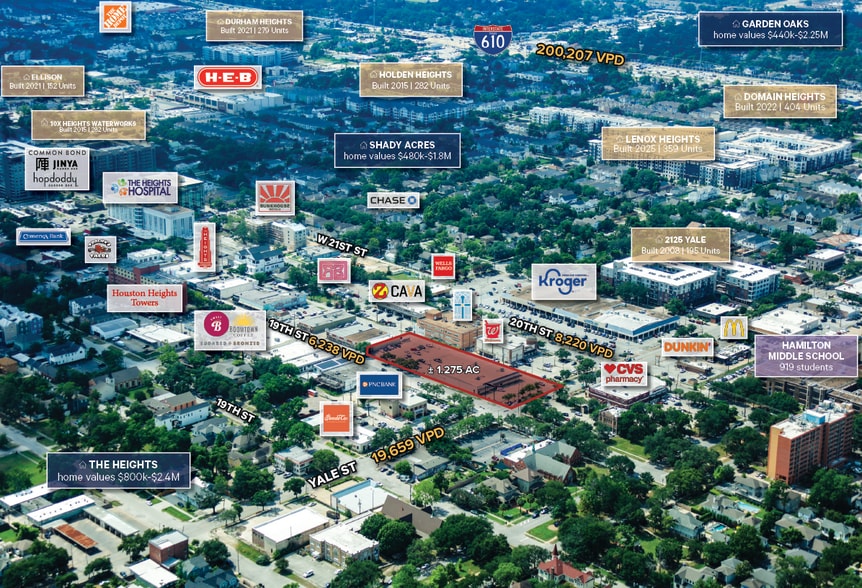 1903 Yale St, Houston, TX for sale - Aerial - Image 3 of 5