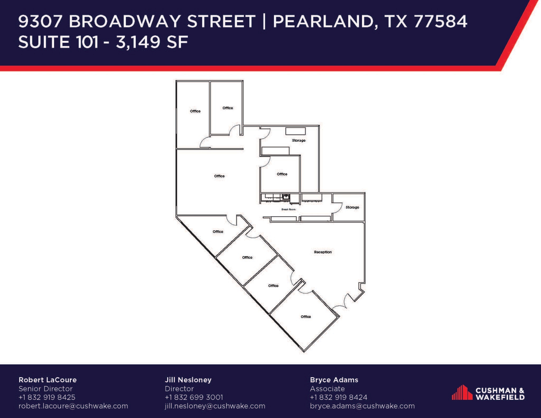 9307 Broadway St, Pearland, TX for lease Floor Plan- Image 1 of 1