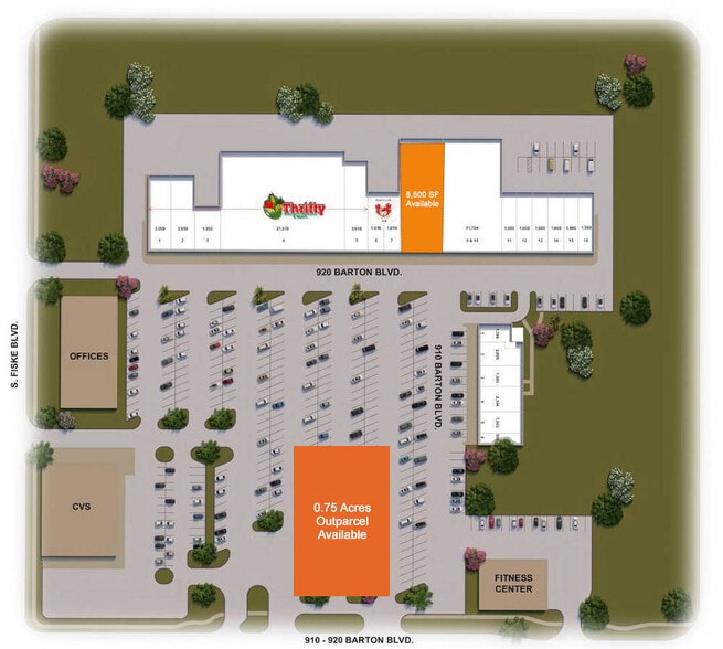 910-920 Barton Blvd, Rockledge, FL for lease - Site Plan - Image 2 of 7