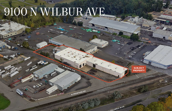 9100 N Wilbur Ave, Portland, OR - AERIAL  map view