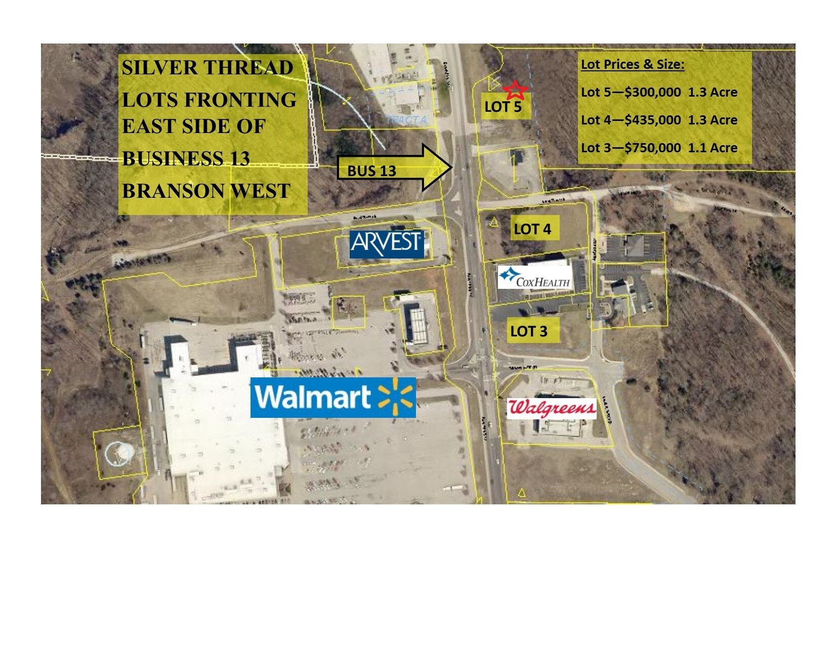 18540 Business 13 Hwy, Branson West, MO 65737 South of Mercy Medical