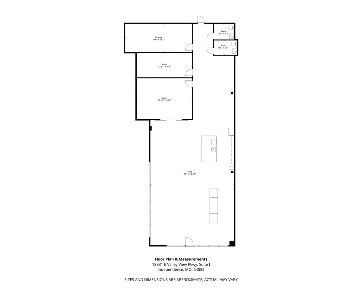 18931 E Valley View Pky, Independence, MO for lease Floor Plan- Image 1 of 1