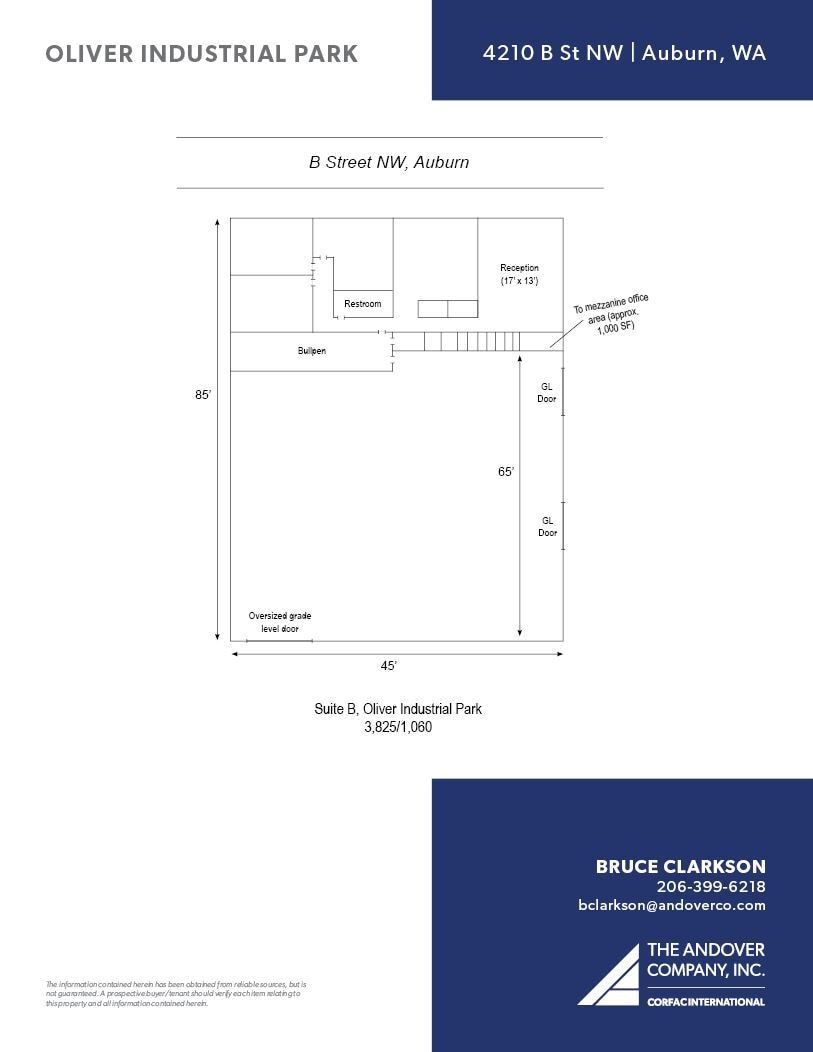 4210 B St NW, Auburn, WA for lease Floor Plan- Image 1 of 1