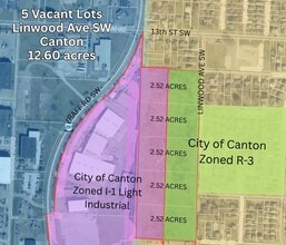 Linwood, Canton, OH - Aerial map view