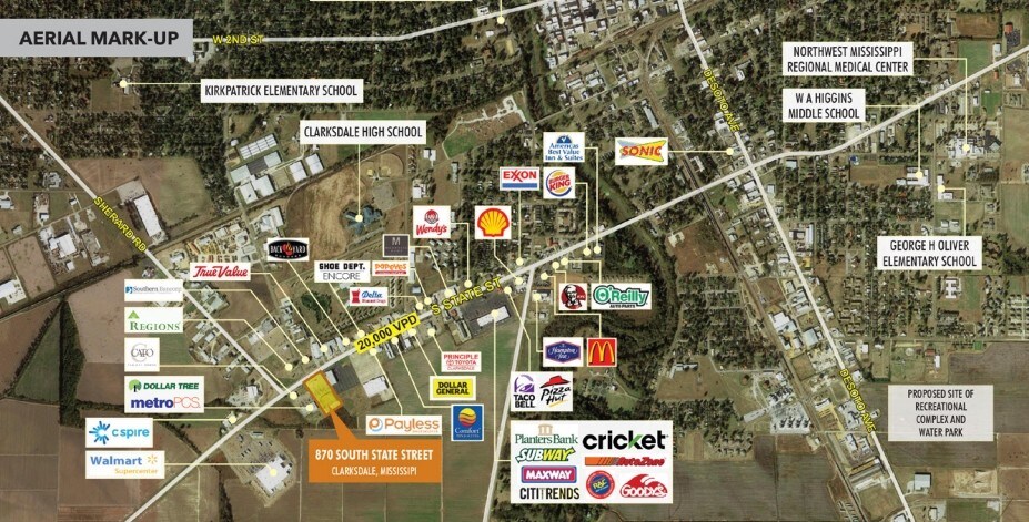 870 S State St, Clarksdale, MS for sale - Site Plan - Image 2 of 3