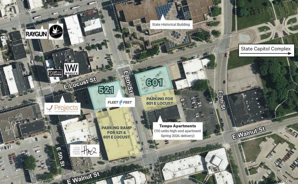 521 E Locust St, Des Moines, IA for lease - Building Photo - Image 2 of 3