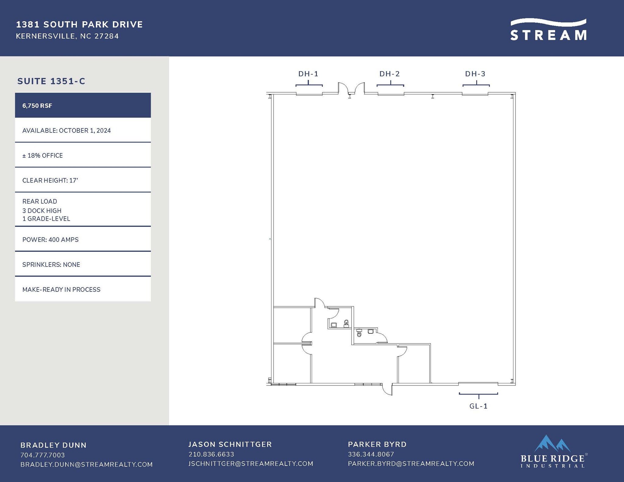 1381 S Park Dr, Kernersville, NC for lease Floor Plan- Image 1 of 1