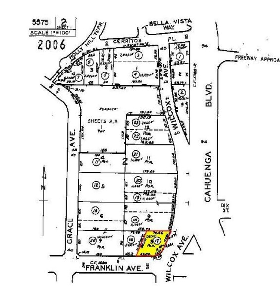 1901 Wilcox Ave, Los Angeles, CA for sale - Plat Map - Image 2 of 6