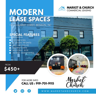 More details for 101 N Market St, Benson, NC - Office, Retail for Lease