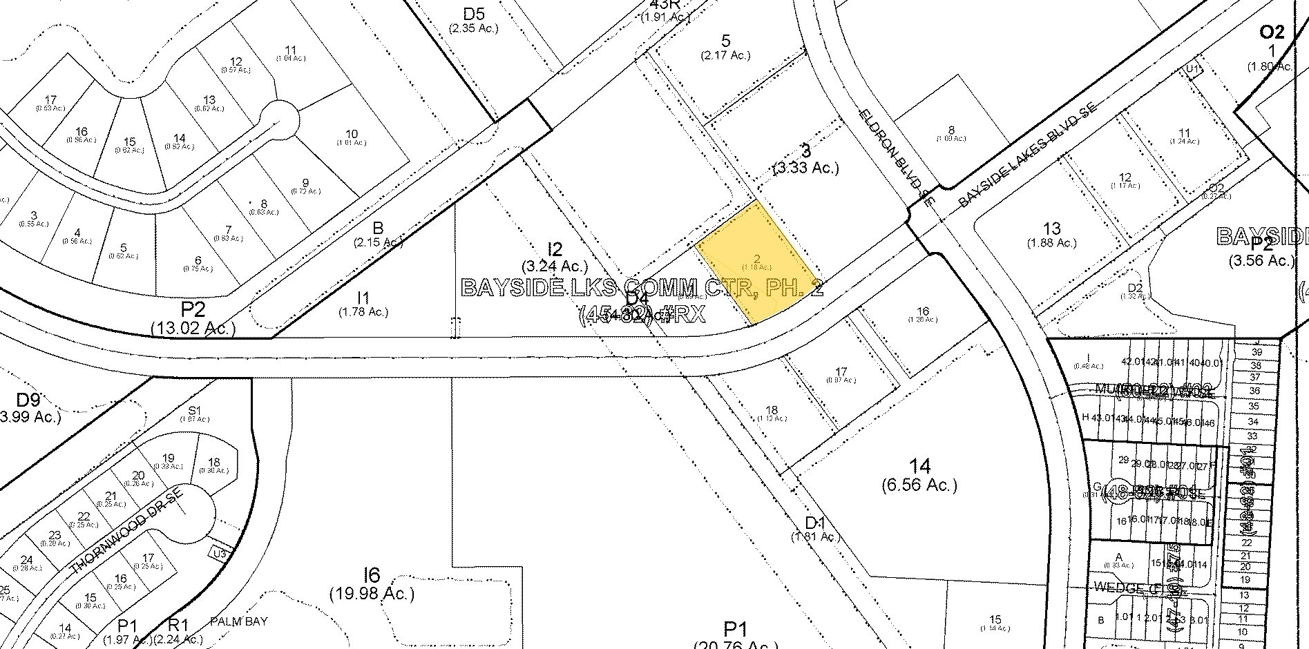 Bayside Lakes Blvd SE, Palm Bay, FL for sale Plat Map- Image 1 of 1