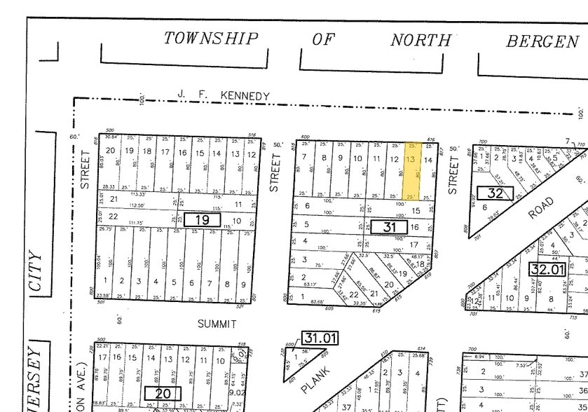 614 Kennedy Blvd, Union City, NJ for sale - Plat Map - Image 2 of 4