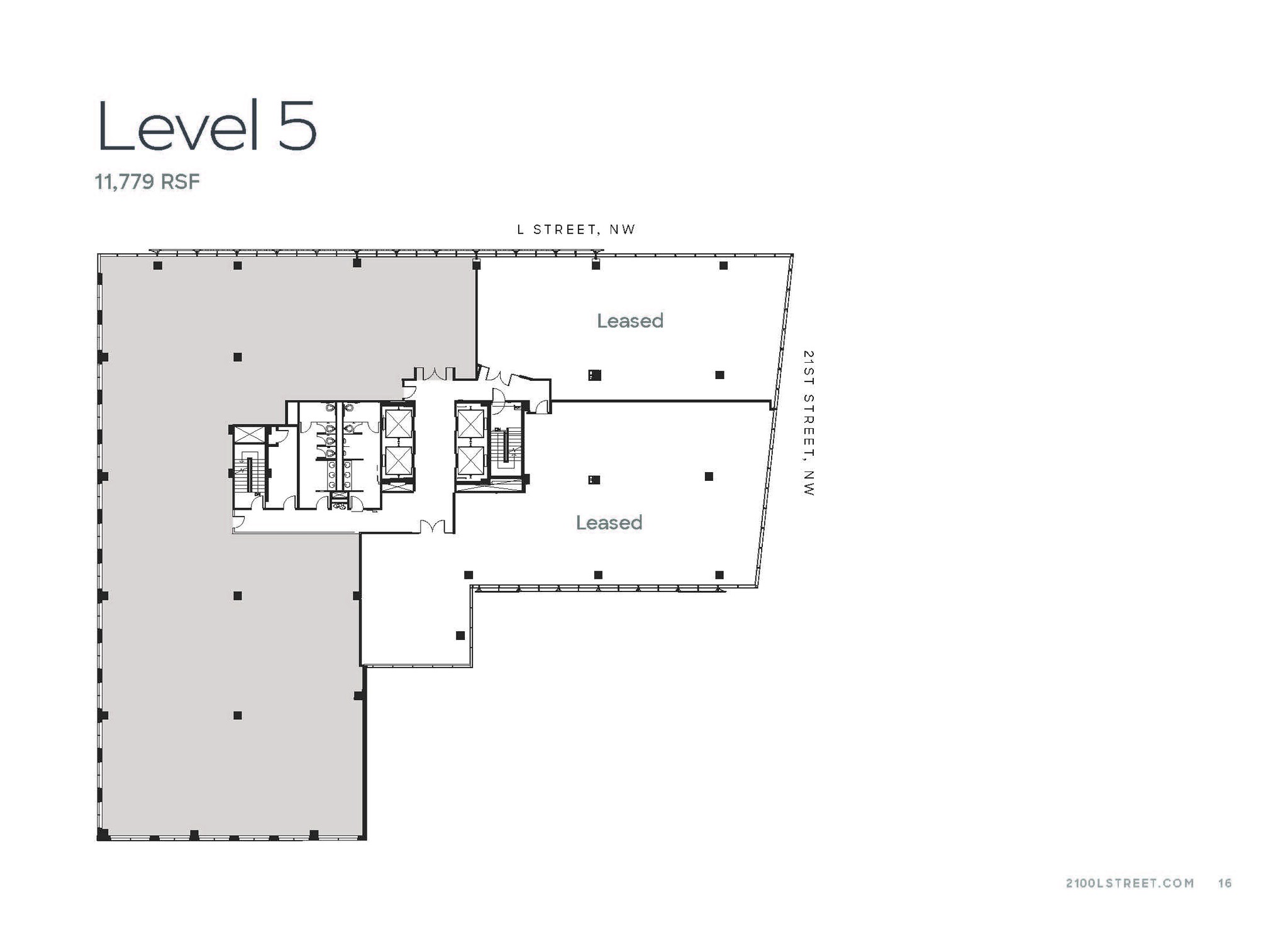 2100 L St NW, Washington, DC for lease Floor Plan- Image 1 of 5