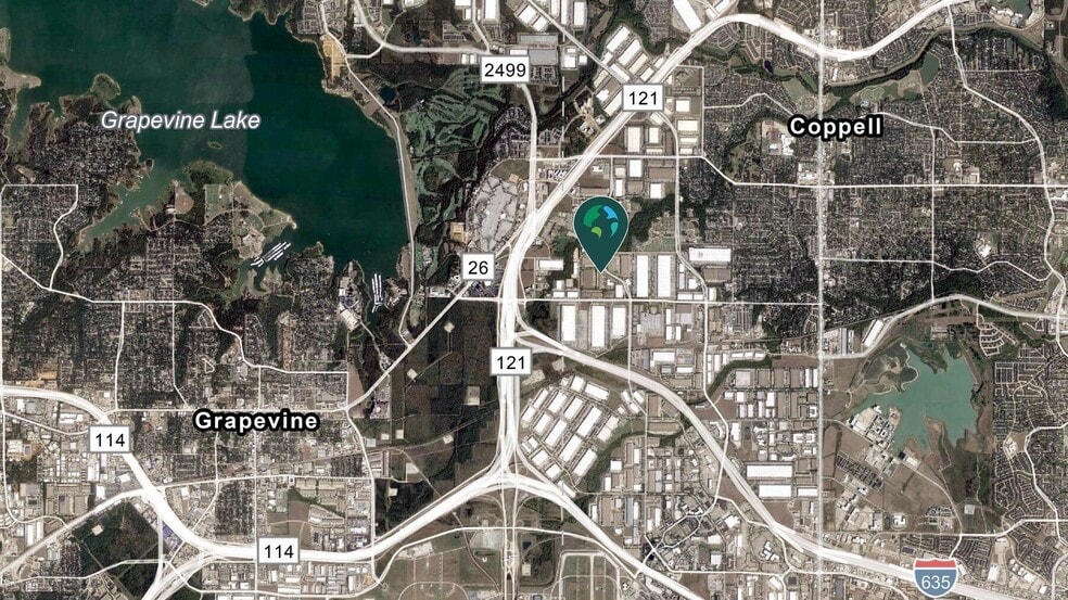 621 S Royal Ln, Coppell, TX for lease - Aerial - Image 2 of 2