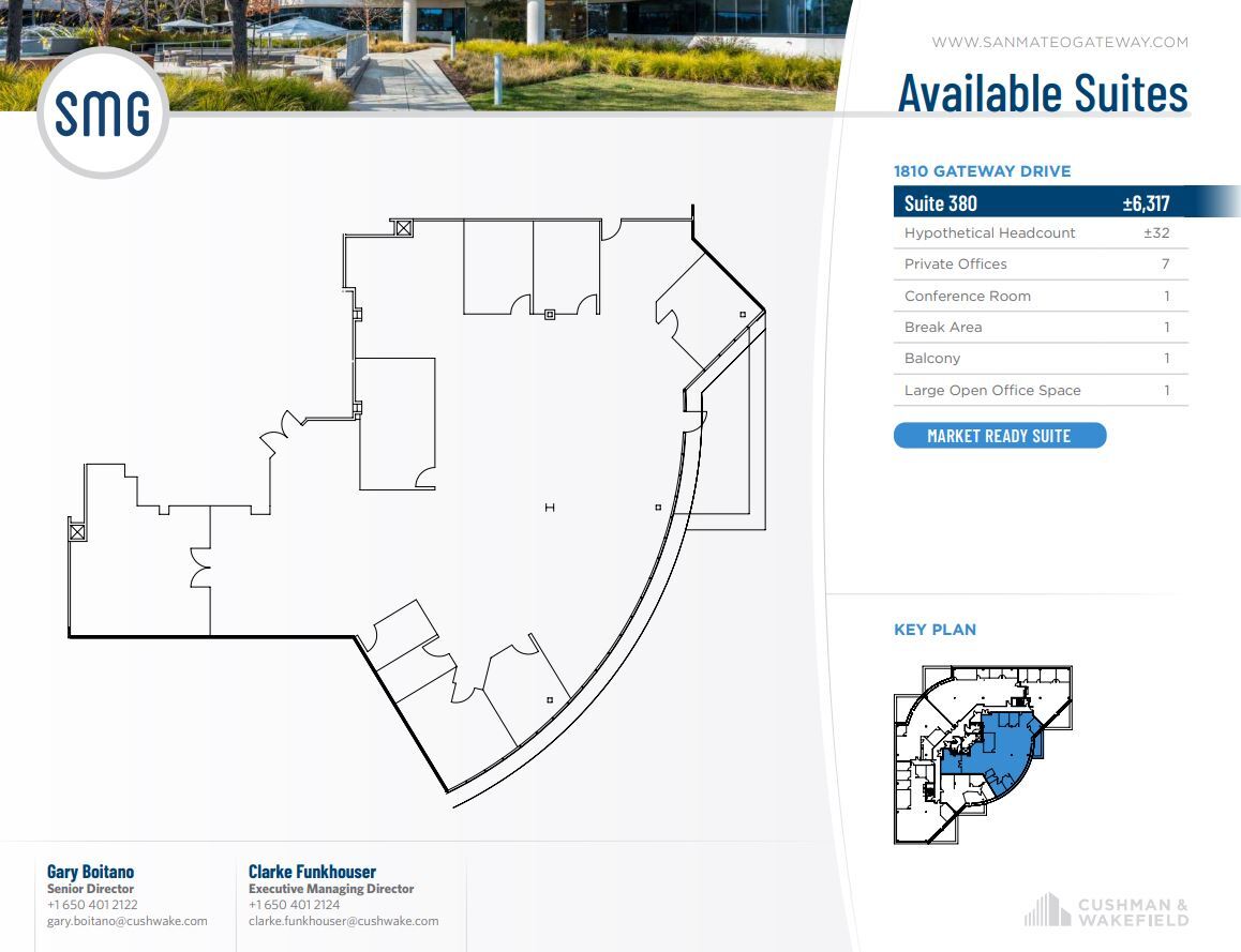 1800 Gateway Dr, San Mateo, CA for lease Floor Plan- Image 1 of 1