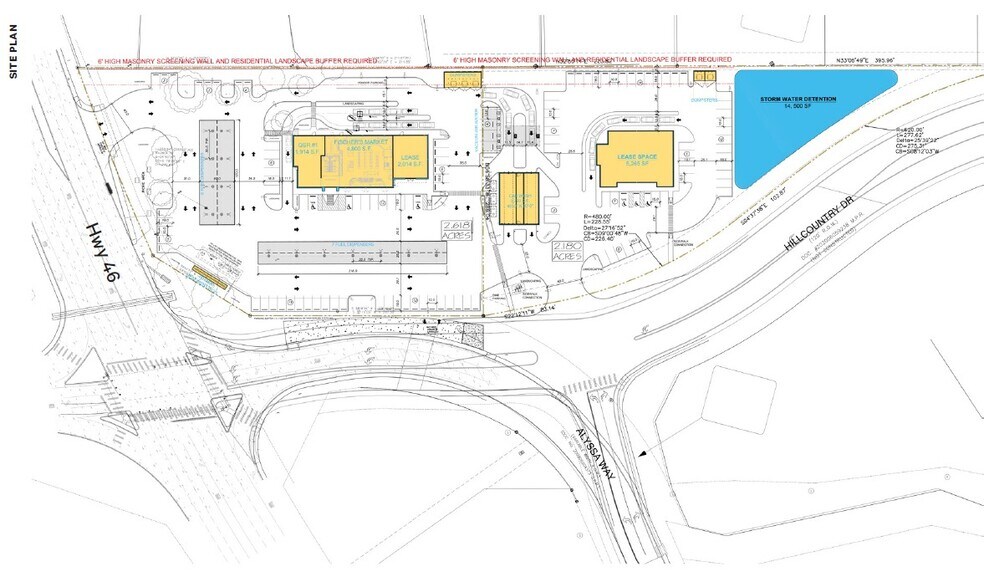 2308 State Highway 46 W, New Braunfels, TX for lease - Site Plan - Image 2 of 3