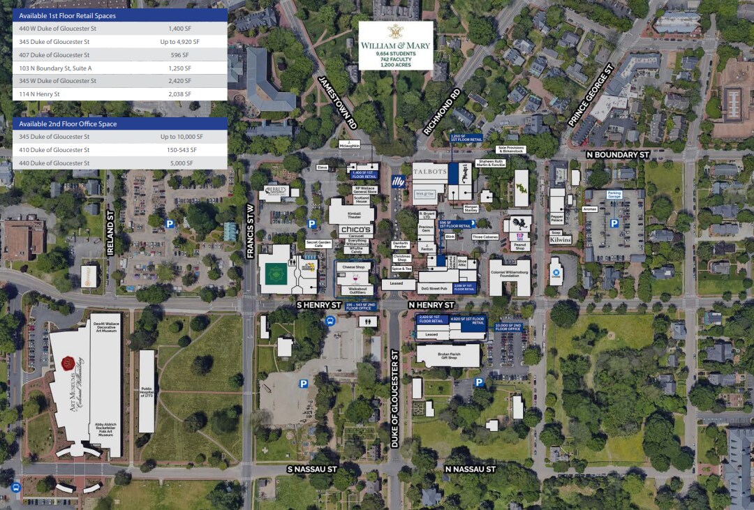 414-420 Prince George St, Williamsburg, VA for lease Site Plan- Image 1 of 2