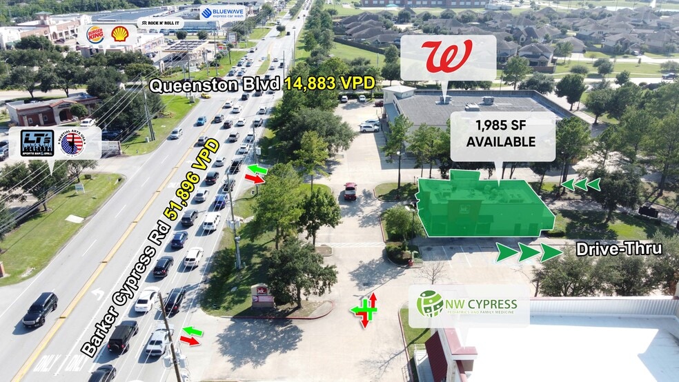 11833 Barker Cypress Rd, Cypress, TX for lease - Aerial - Image 3 of 3