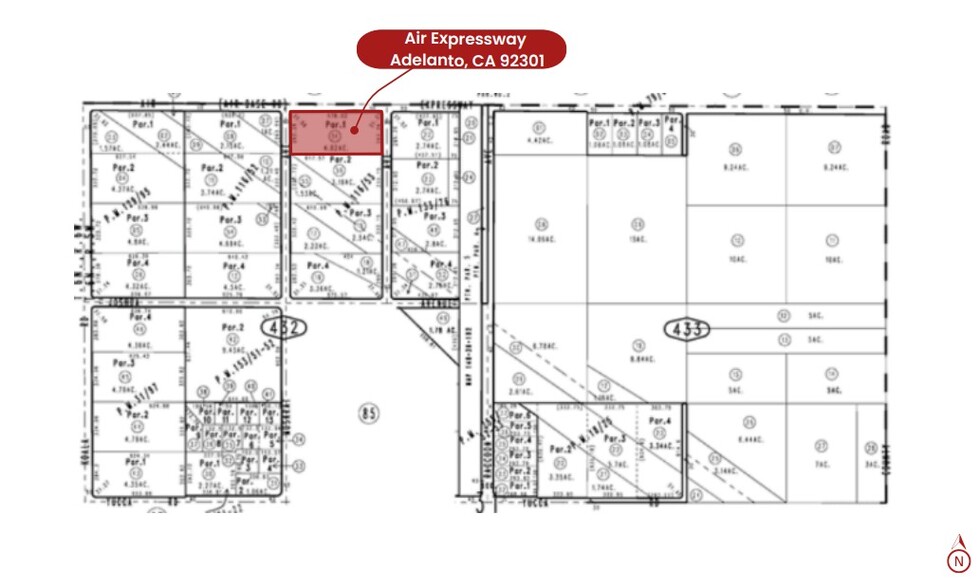SEC of Air Expressway & Muskrat, Adelanto, CA for sale - Plat Map - Image 3 of 3