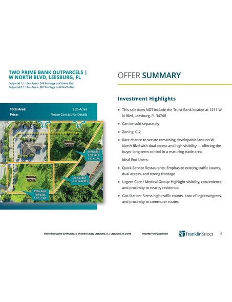 W NORTH BLVD, LEESBURG, FL OUT PARCELS portfolio of 2 properties for sale on LoopNet.com - Other - Image 2 of 9