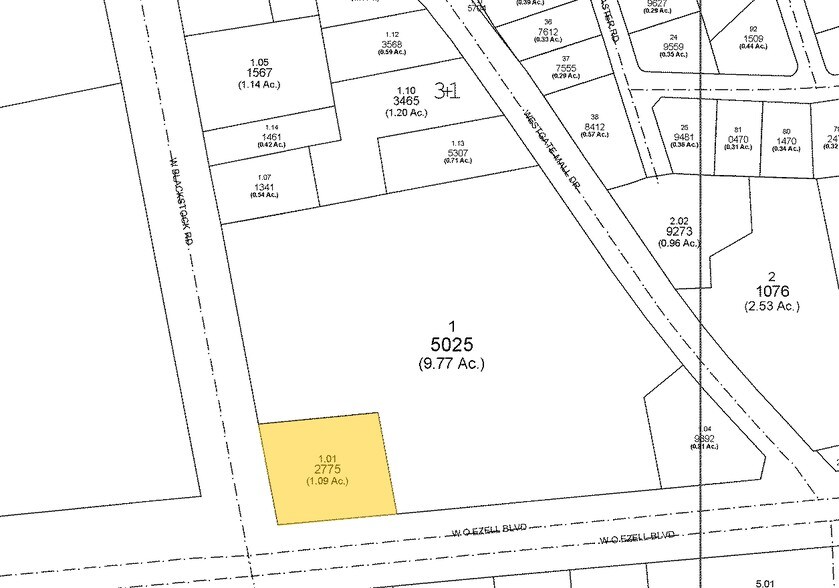 1510 Wo Ezell Blvd, Spartanburg, SC for sale - Plat Map - Image 1 of 1