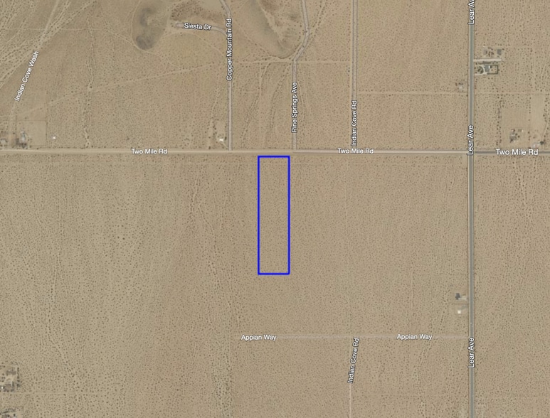 Two Mile Road, Twentynine Palms, CA for sale - Aerial - Image 3 of 3