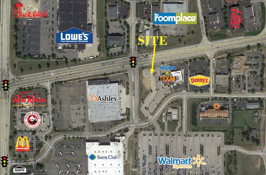 E State St, Rockford, IL for lease - Aerial - Image 2 of 3