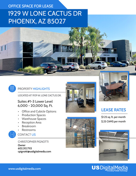 1929 W Lone Cactus Dr, Phoenix, AZ for lease - Building Photo - Image 2 of 9