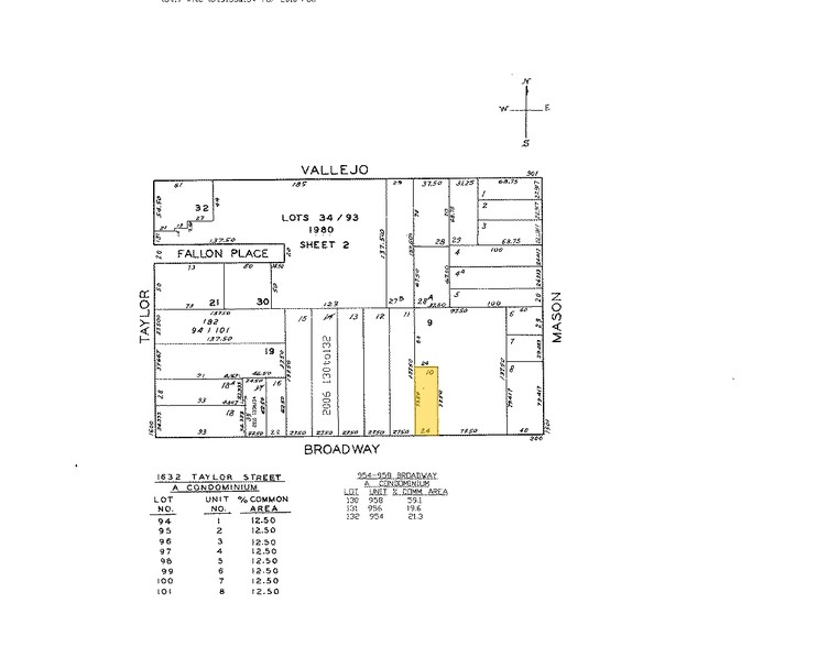 908 Broadway, San Francisco, CA for sale - Plat Map - Image 1 of 1