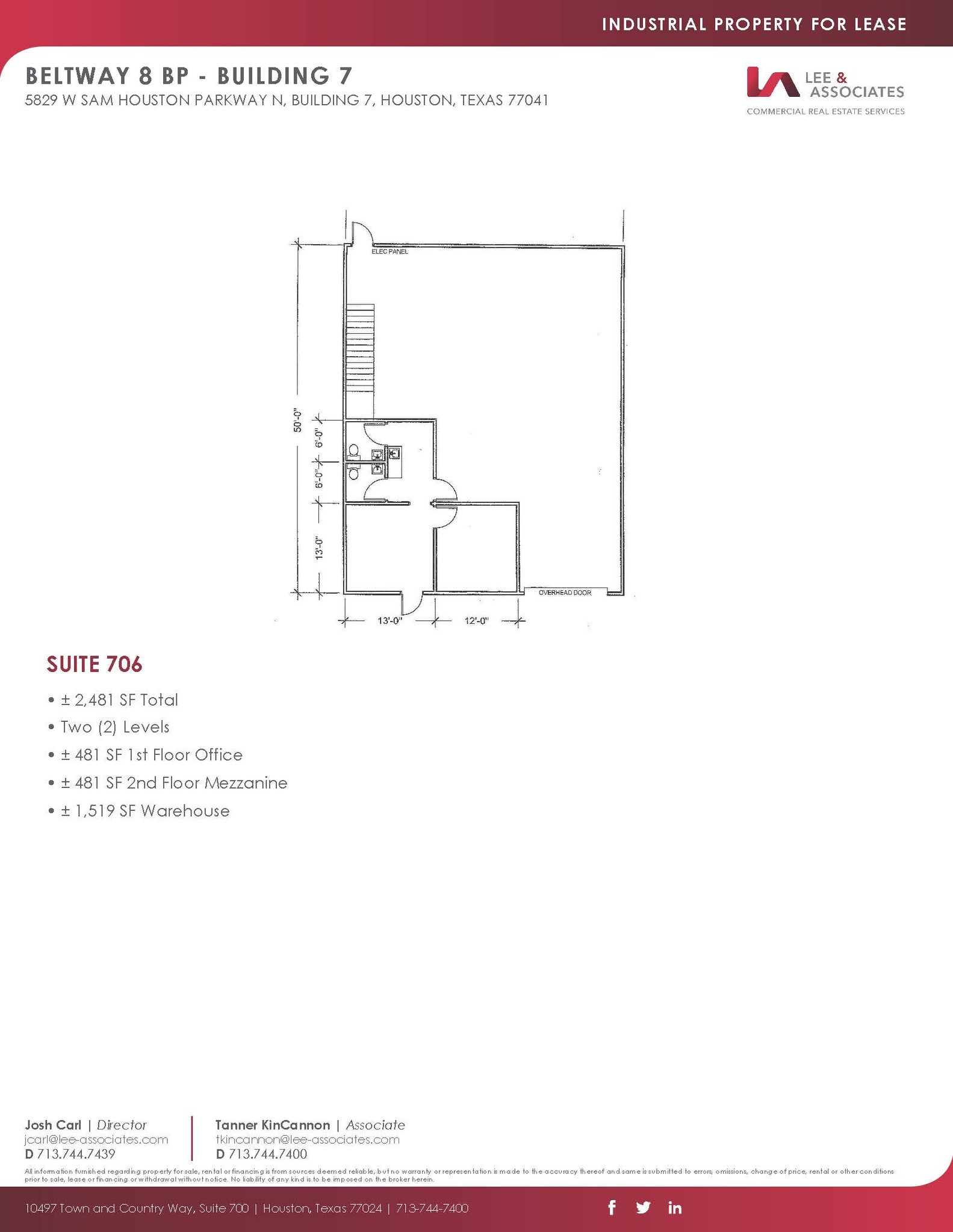 5829 W Sam Houston Pky N, Houston, TX for lease Floor Plan- Image 1 of 1