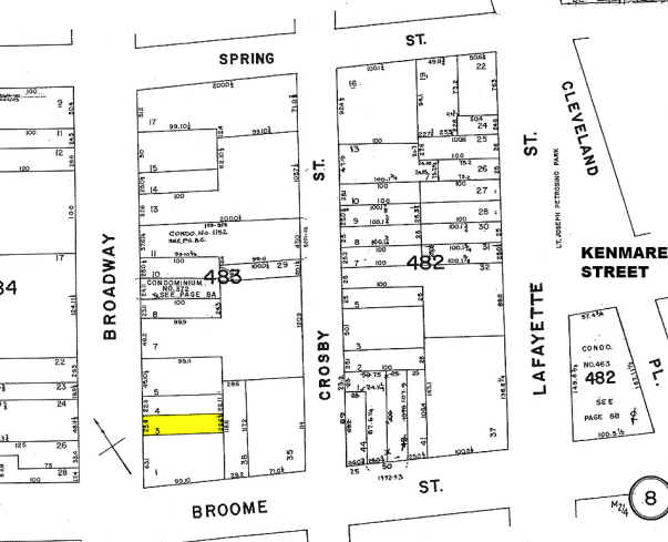 494 Broadway, New York, NY for sale Plat Map- Image 1 of 1