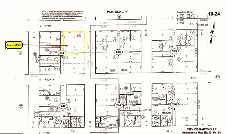 430 C St, Marysville, CA for sale - Plat Map - Image 2 of 2